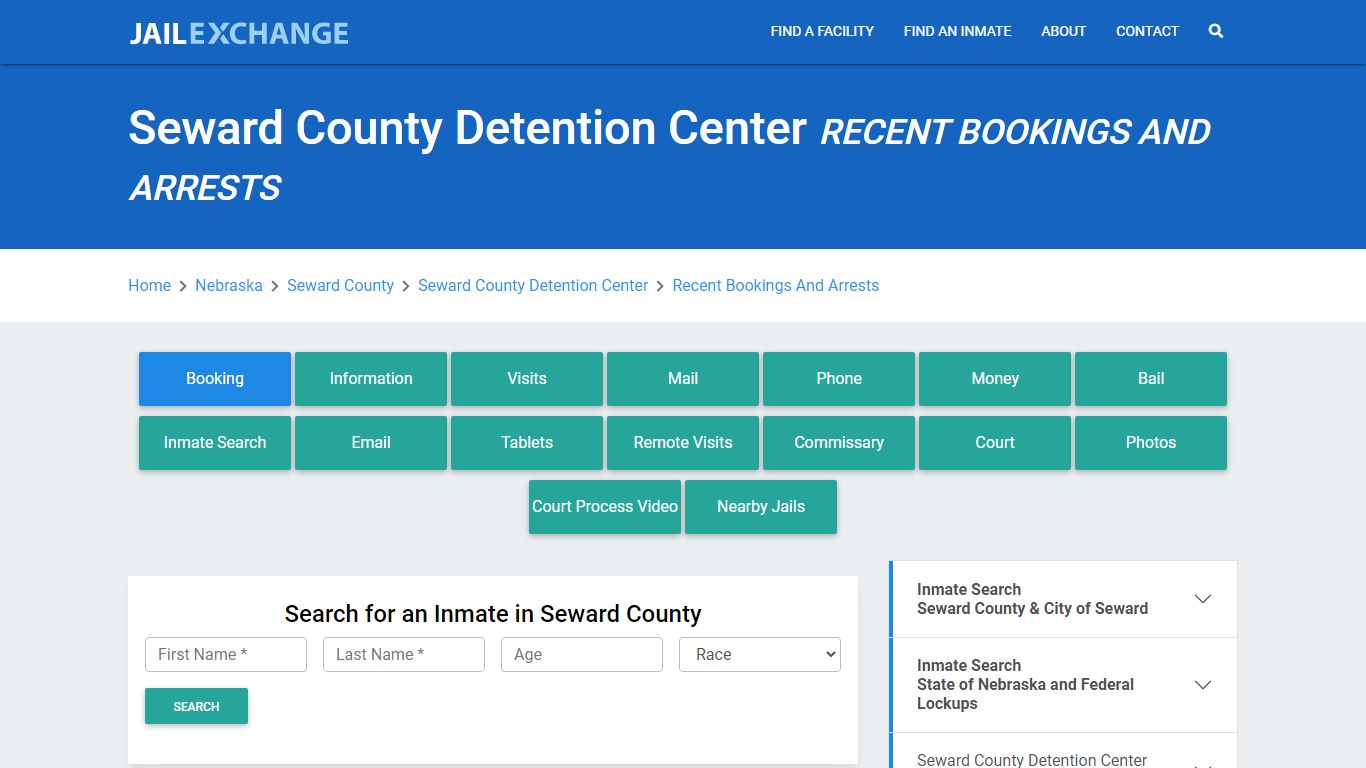 Seward County Detention Center Recent Bookings And Arrests - Jail Exchange