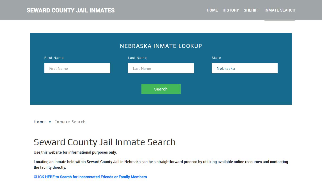 Seward County, NE Detainee Lookup